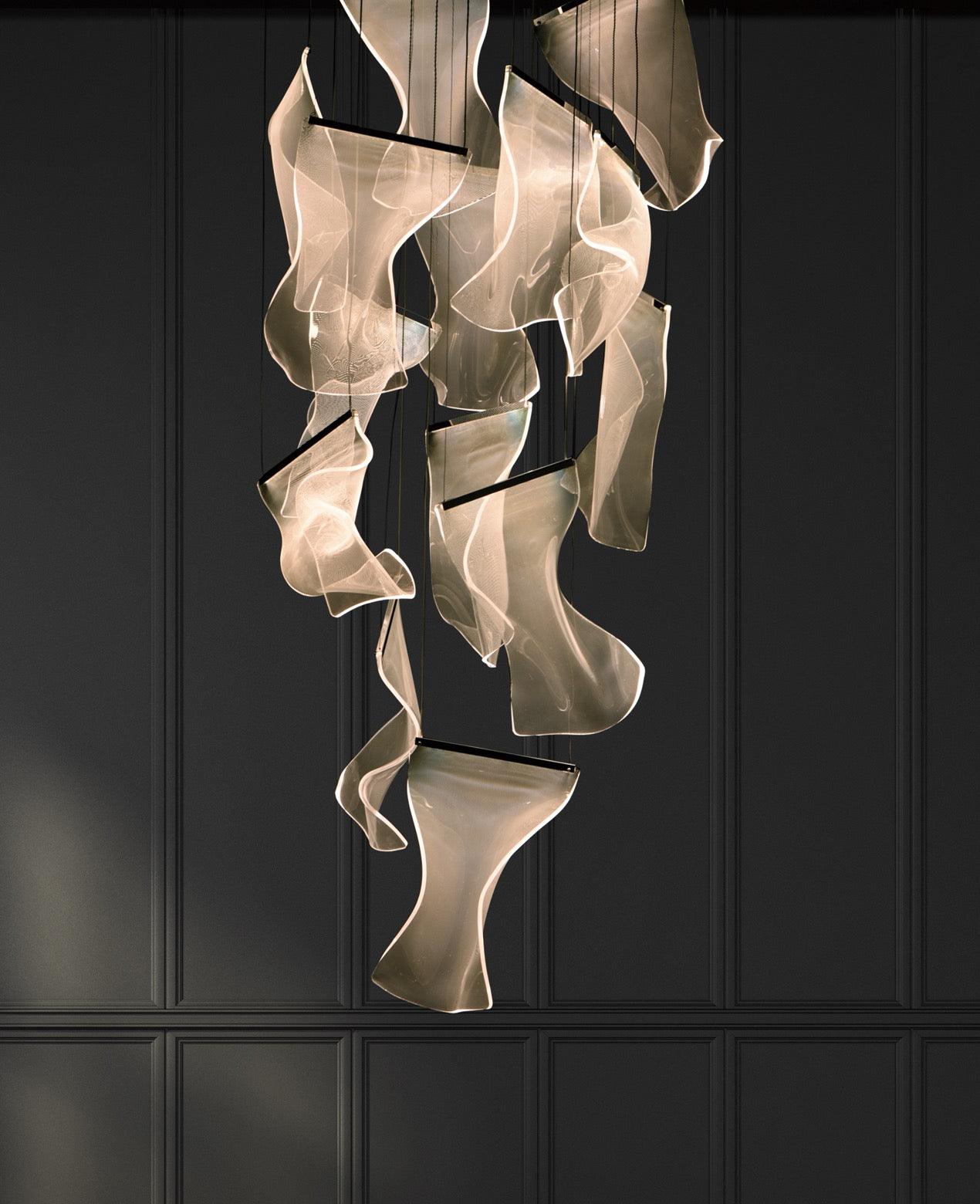 Faint Breeze Acrylic Chandelier - Loonglight