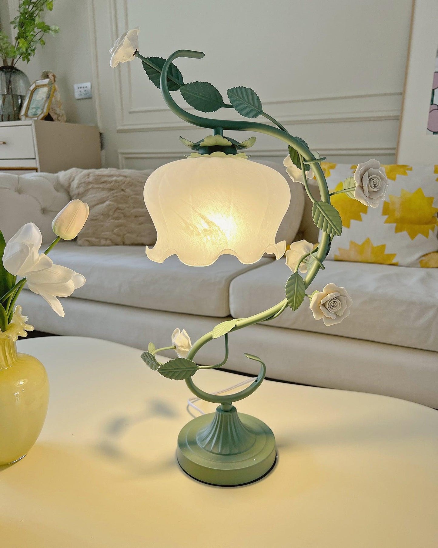 Ron Rose Flower Table Lamp - Loonglight
