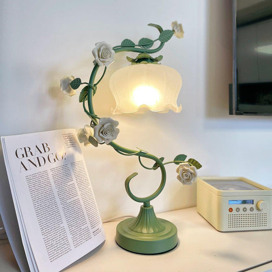 Ron Rose Flower Table Lamp - Loonglight