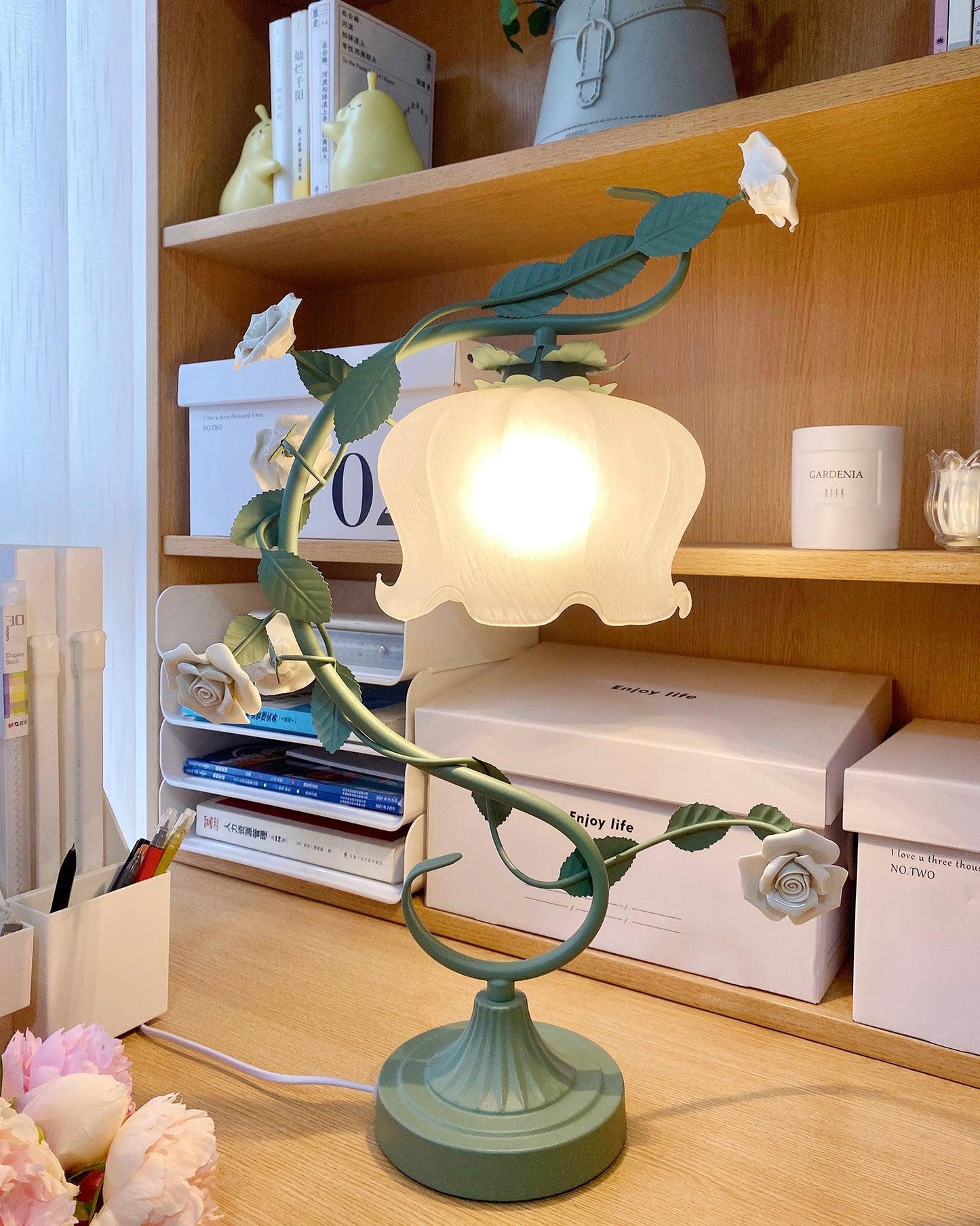 Ron Rose Flower Table Lamp - Loonglight