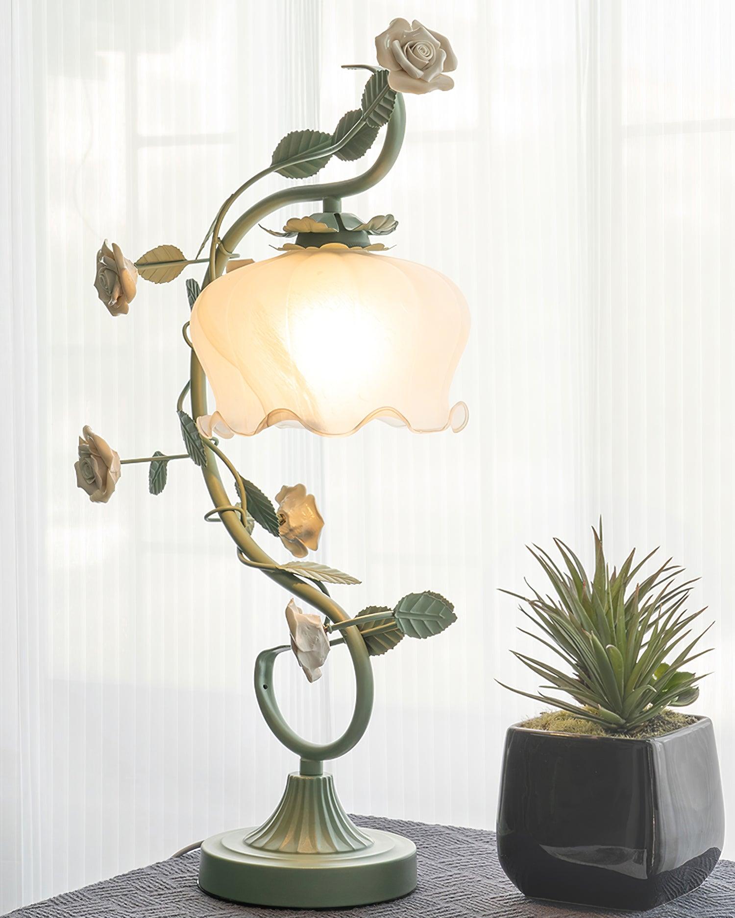 Ron Rose Flower Table Lamp - Loonglight