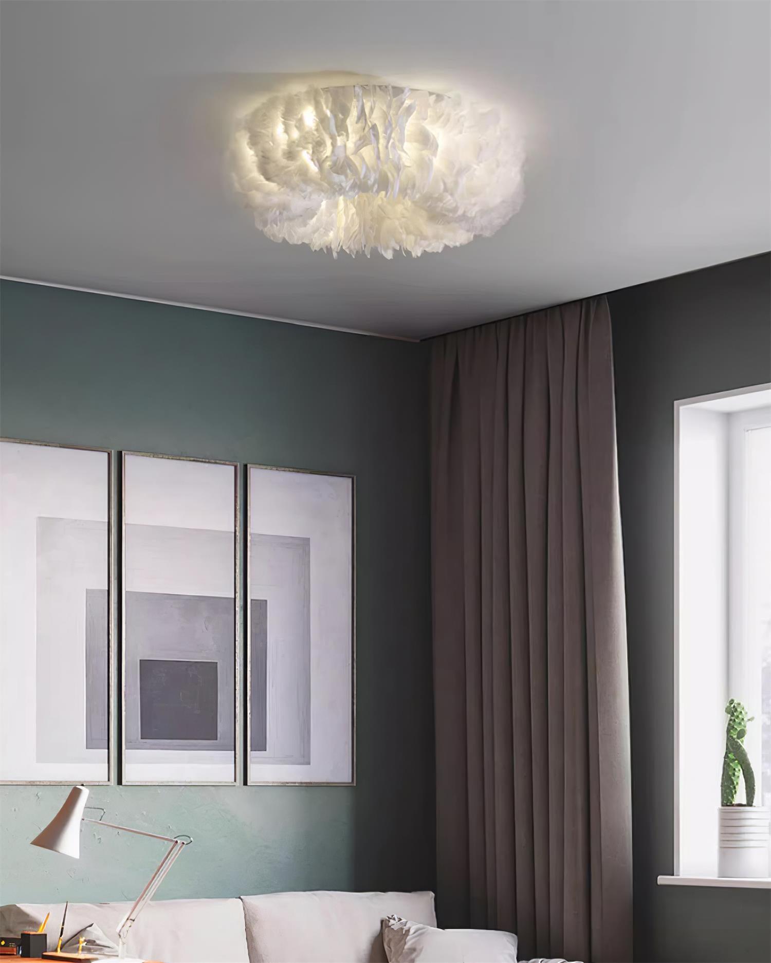 Rora Feather Ceiling Light - Loonglight