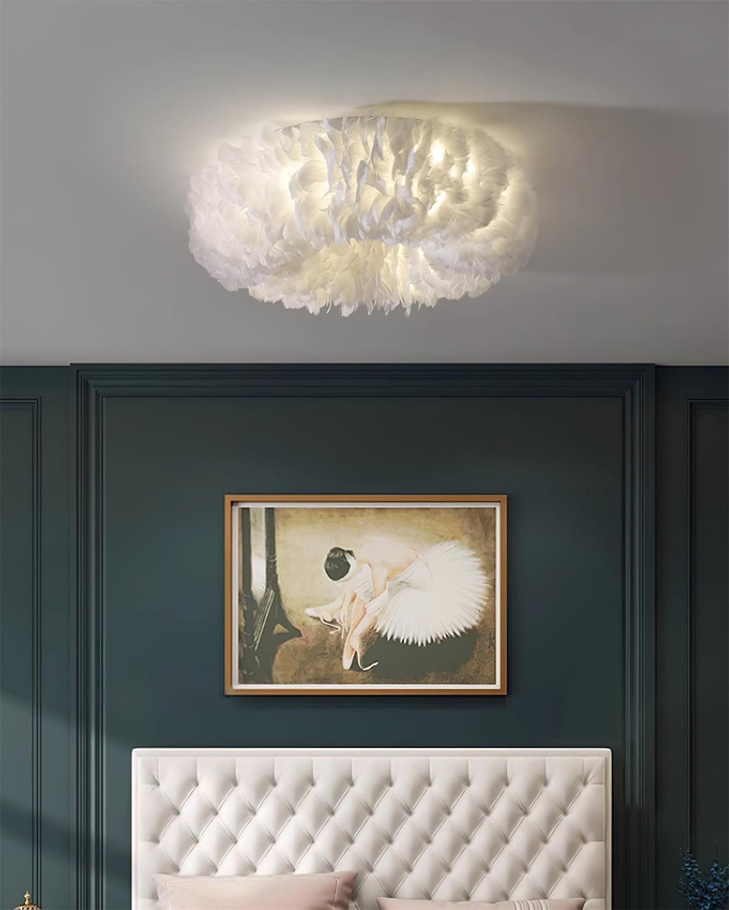 Rora Feather Ceiling Light - Loonglight