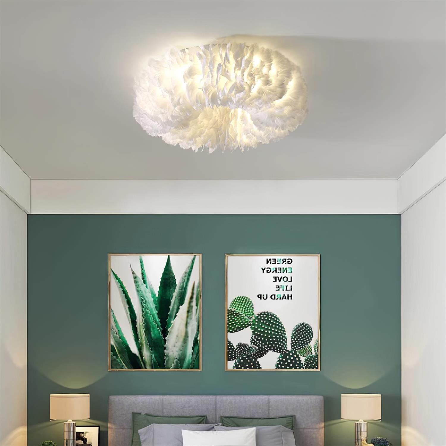 Rora Feather Ceiling Light - Loonglight