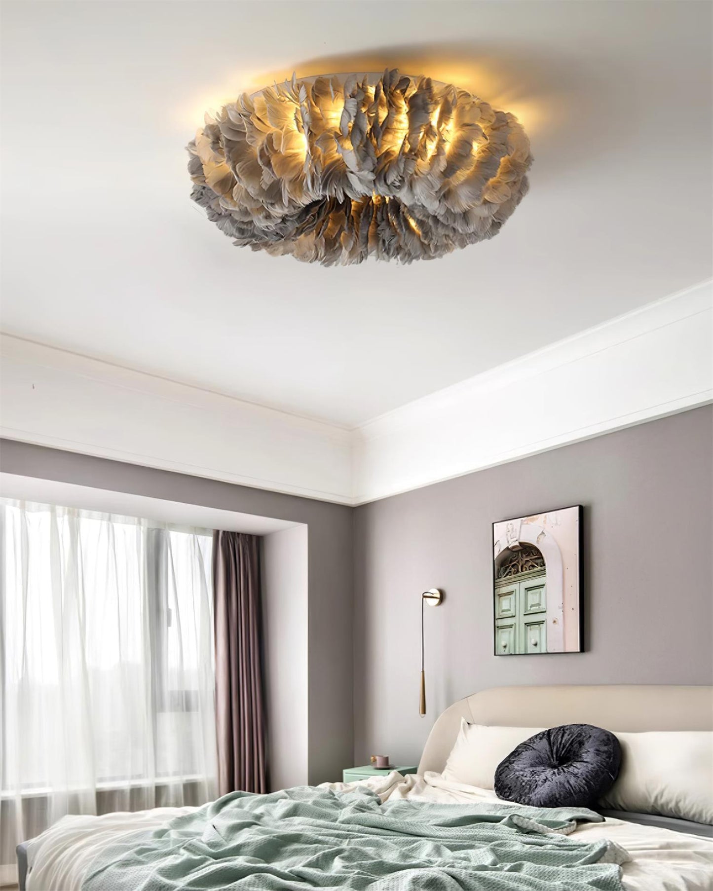 Rora Feather Ceiling Light - Loonglight