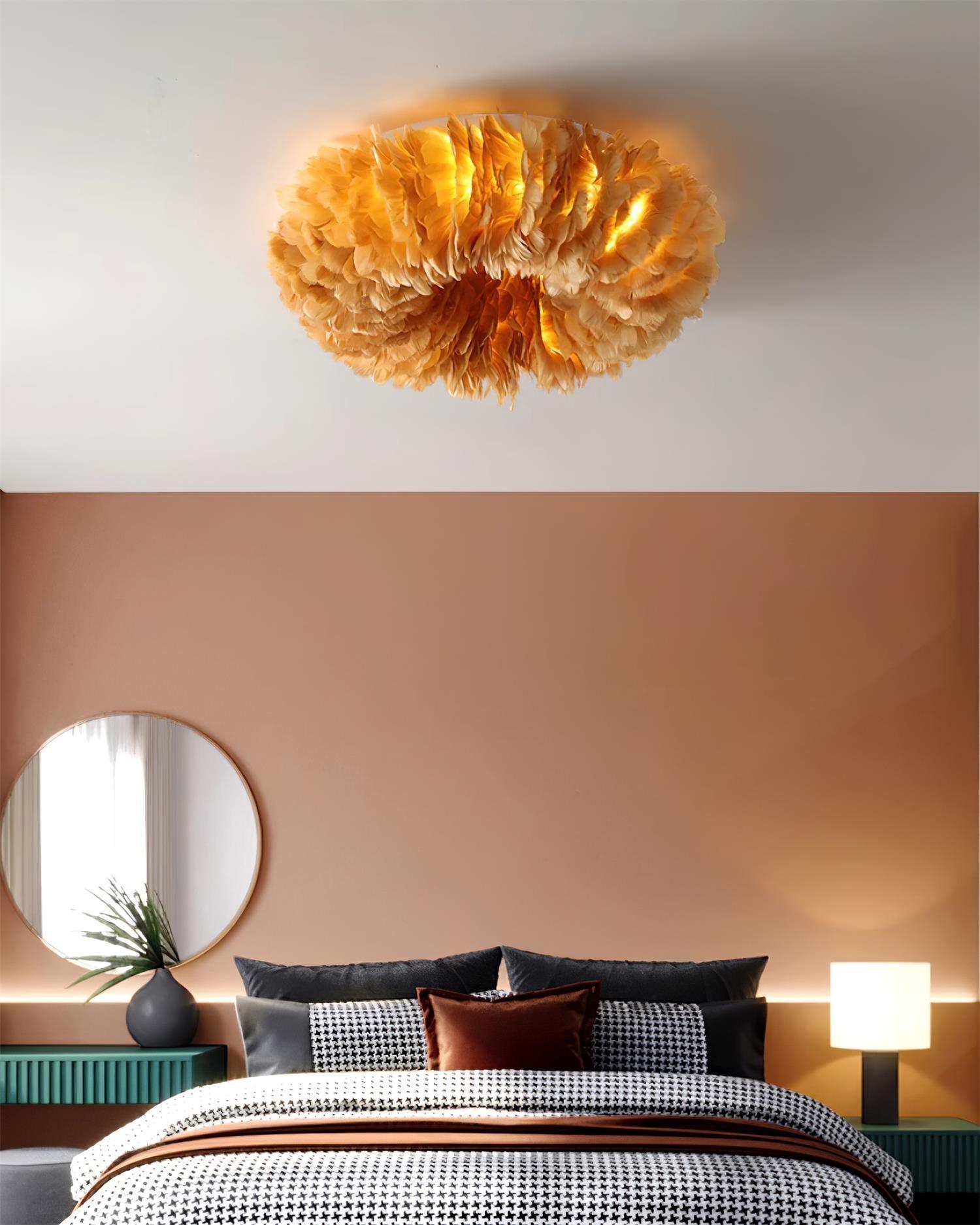 Rora Feather Ceiling Light - Loonglight