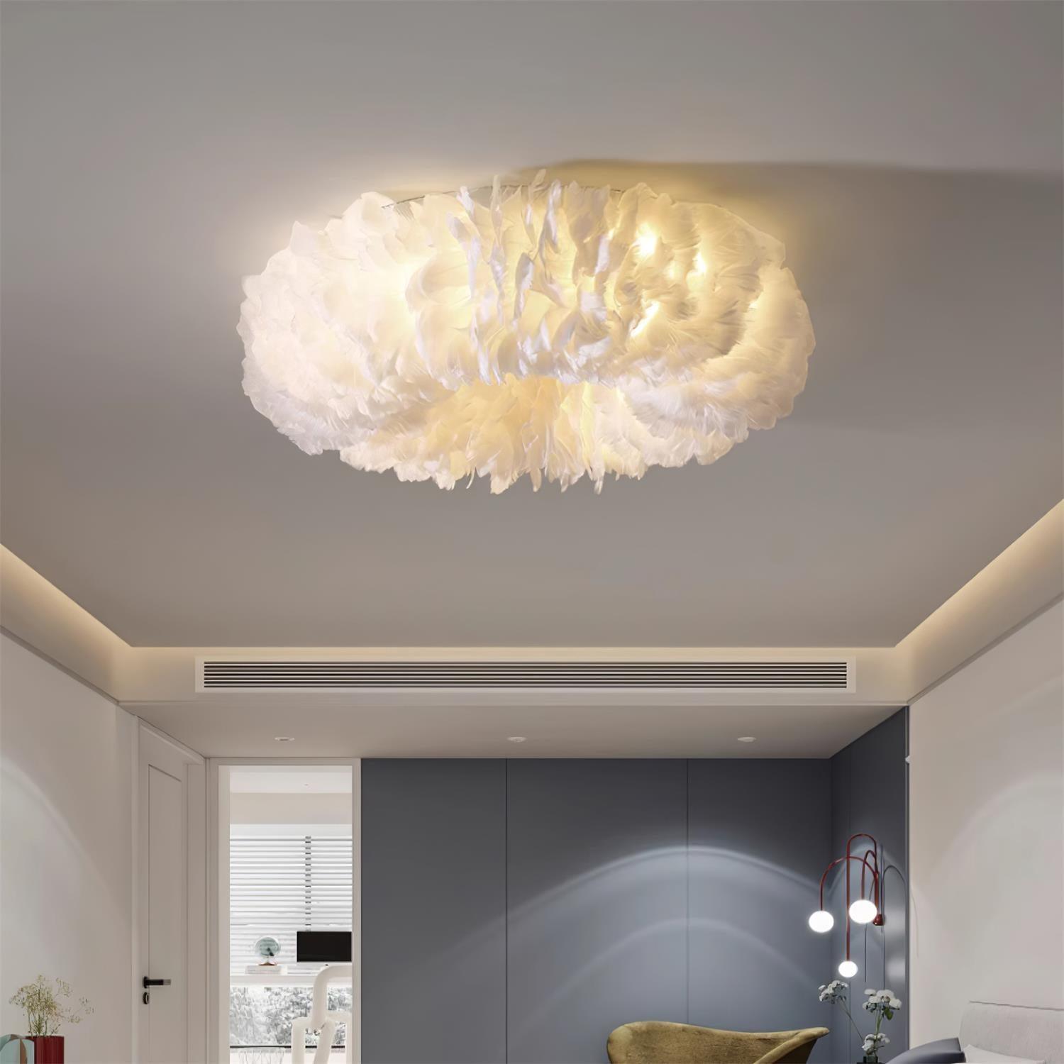 Rora Feather Ceiling Light - Loonglight