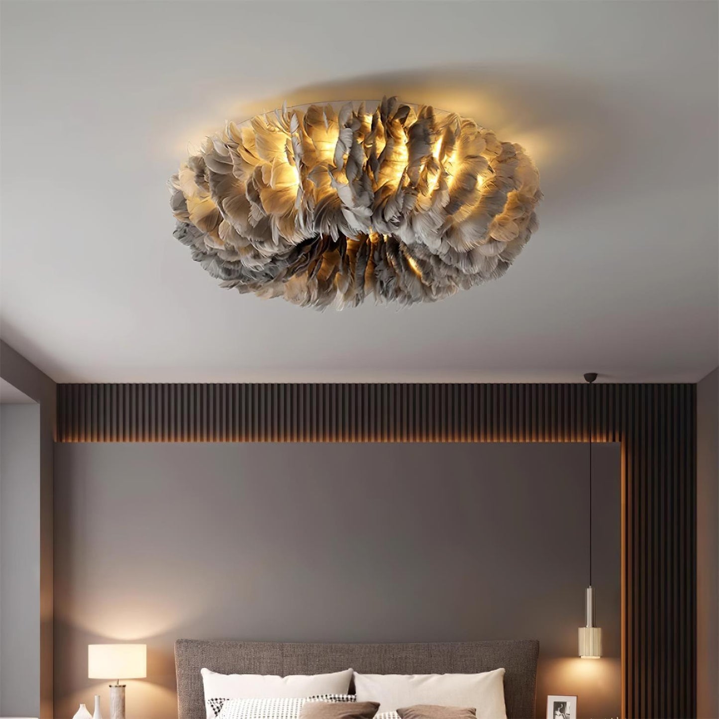 Rora Feather Ceiling Light - Loonglight