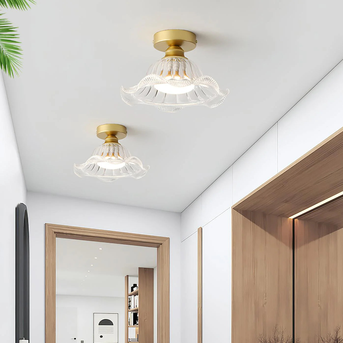 Rosa Glass Ceiling Lamp - Loonglight