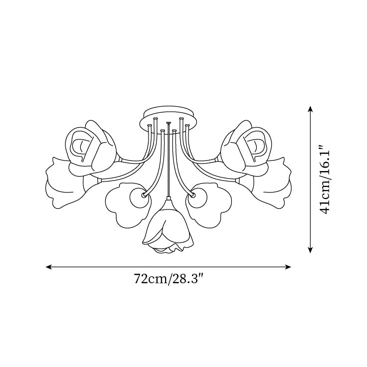 Rose Ceiling Light - Loonglight