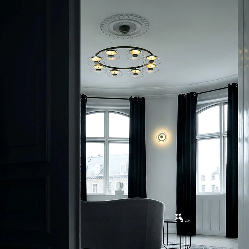 Modern Halo Glass Chandelier - Loonglight