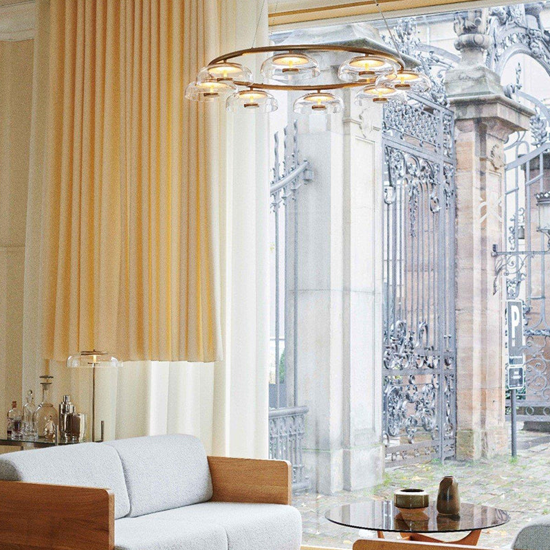 Modern Halo Glass Chandelier - Loonglight