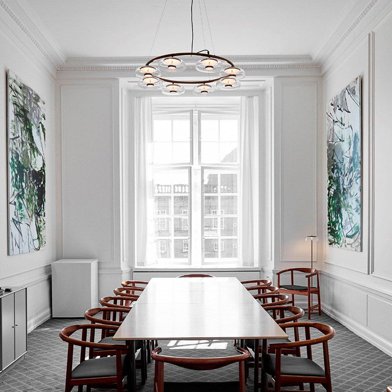 Modern Halo Glass Chandelier - Loonglight