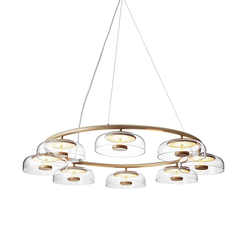 Modern Halo Glass Chandelier - Loonglight