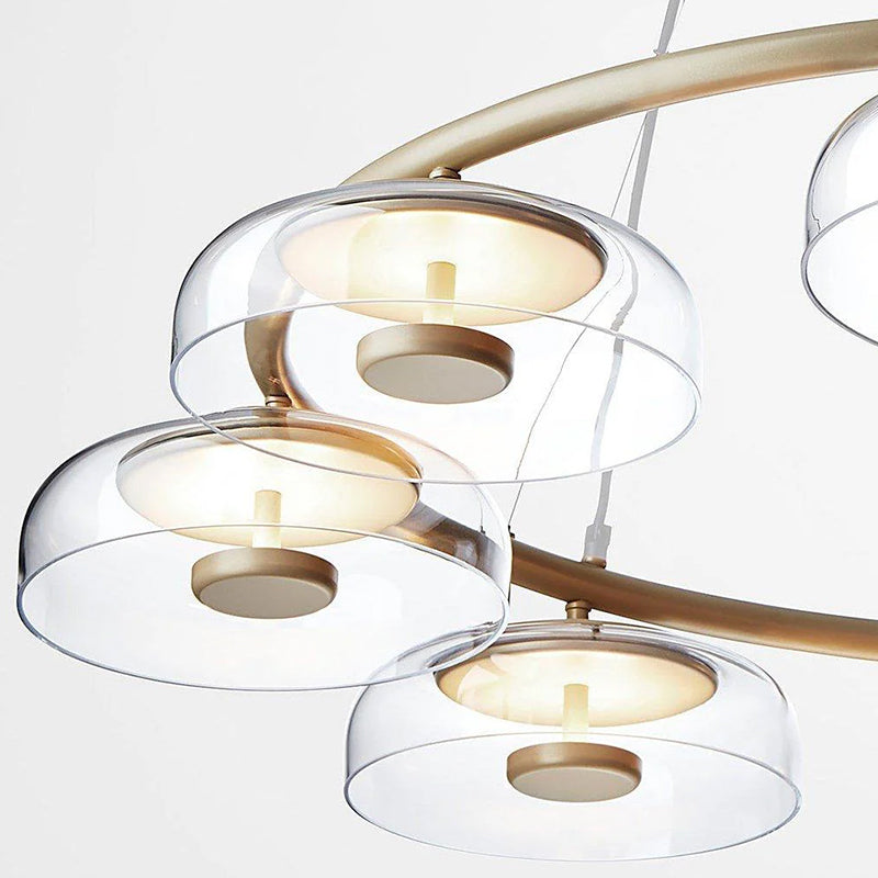 Modern Halo Glass Chandelier - Loonglight