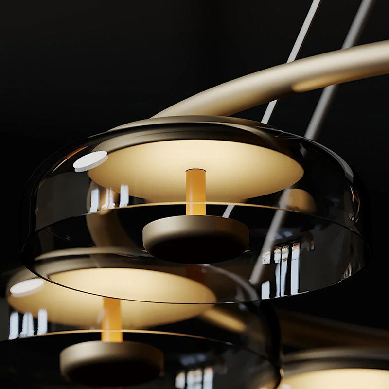 Modern Halo Glass Chandelier - Loonglight