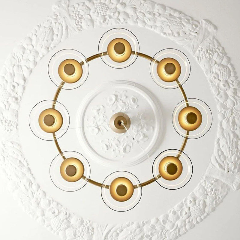 Modern Halo Glass Chandelier - Loonglight