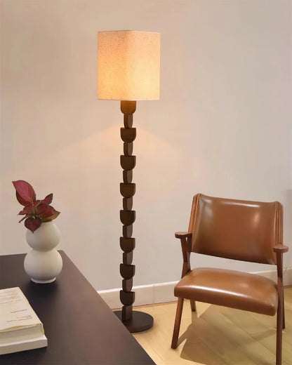 Sacha Wood Floor Lamp - Loonglight