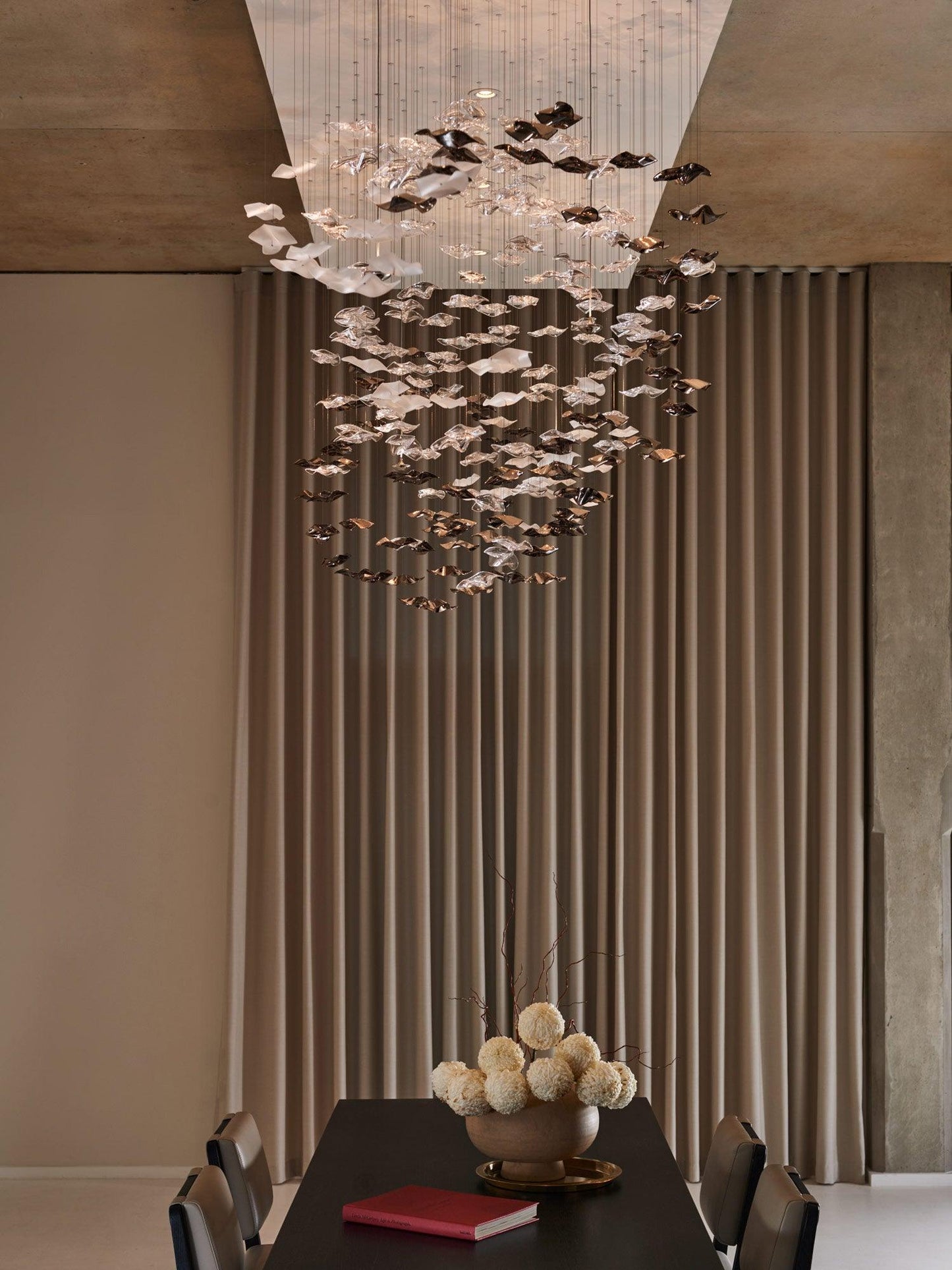 Starry Glass Leaf Chandelier - Loonglight