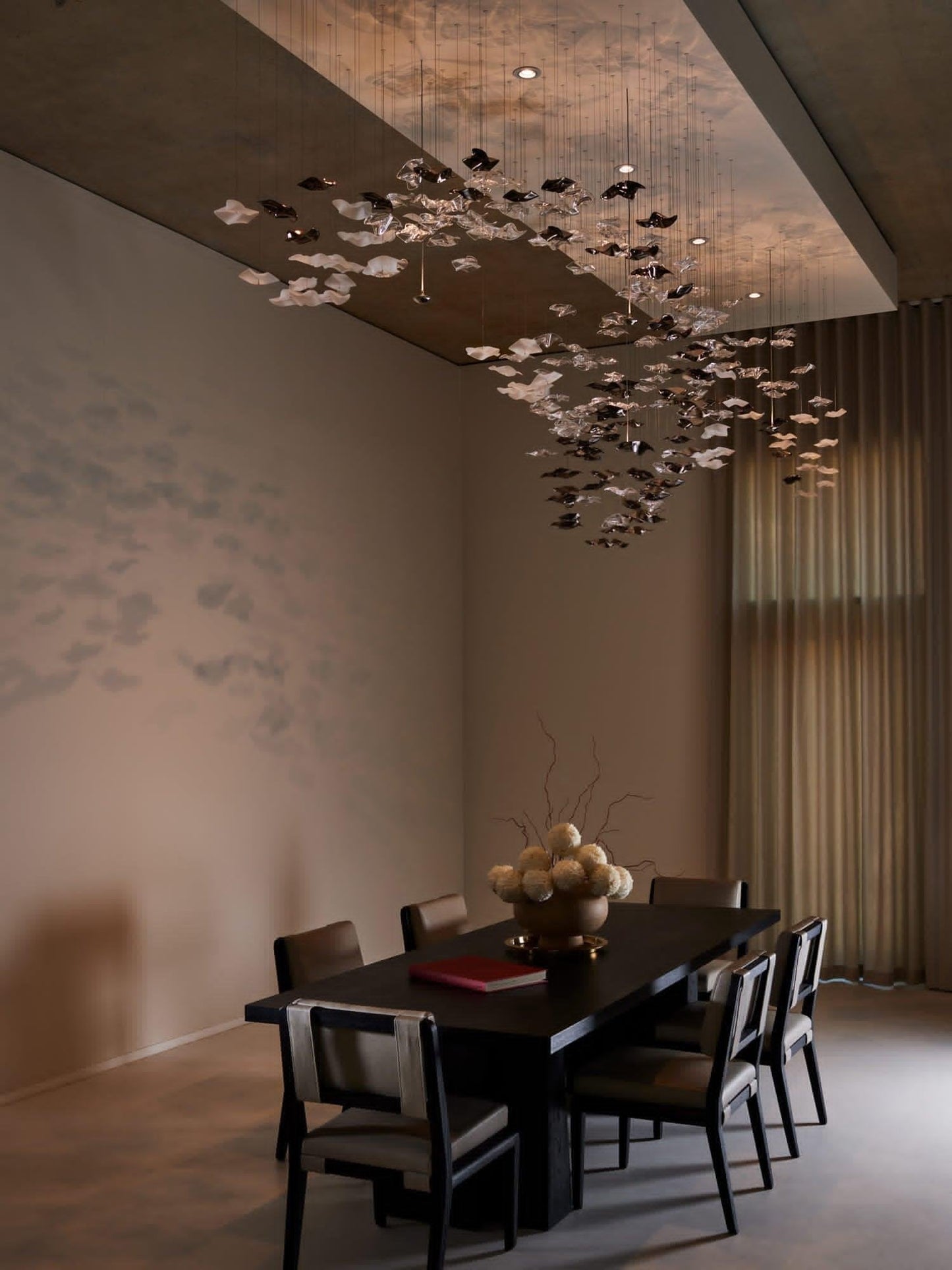 Wave Starry Glass Leaf Chandelier - Loonglight