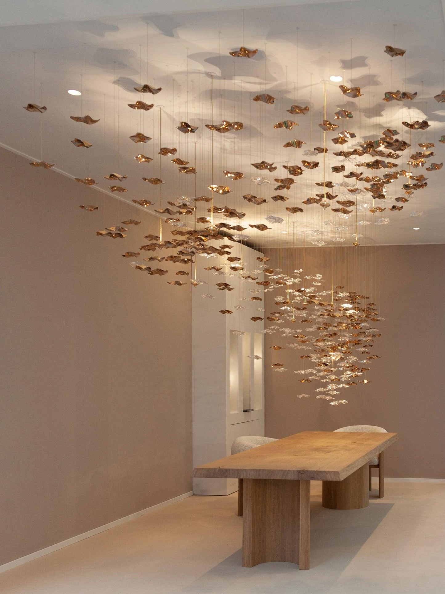 Wave Starry Glass Leaf Chandelier - Loonglight