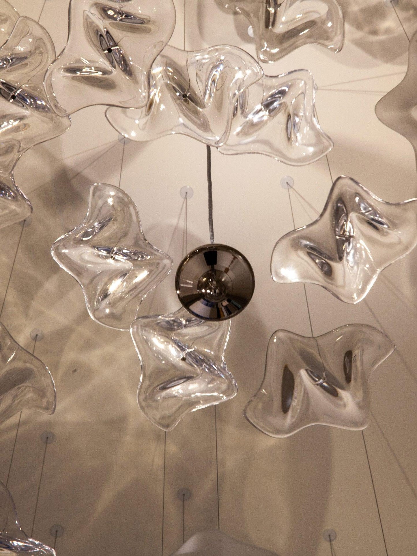 Starry Glass Leaf Chandelier - Loonglight