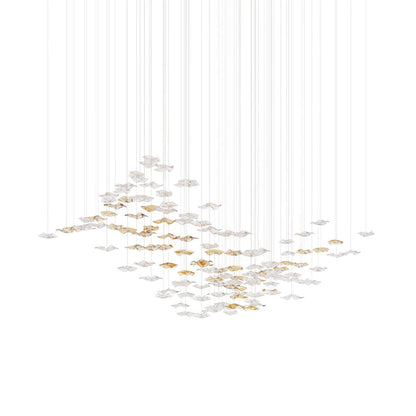 Wave Starry Glass Leaf Chandelier - Loonglight