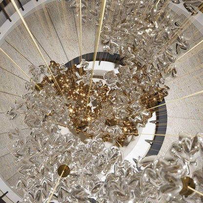 Wave Starry Glass Leaf Chandelier - Loonglight