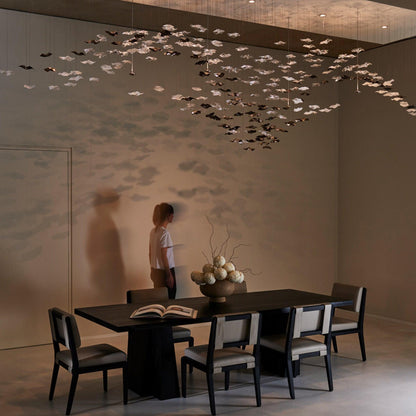 Wave Starry Glass Leaf Chandelier - Loonglight