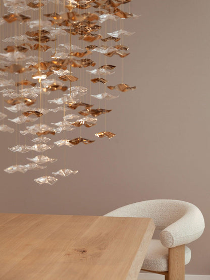 Wave Starry Glass Leaf Chandelier - Loonglight