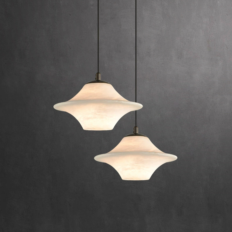 Saucer Alabaster Pendant Light - Loonglight
