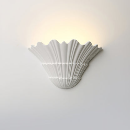 Scallop Plaster Wall Sconce