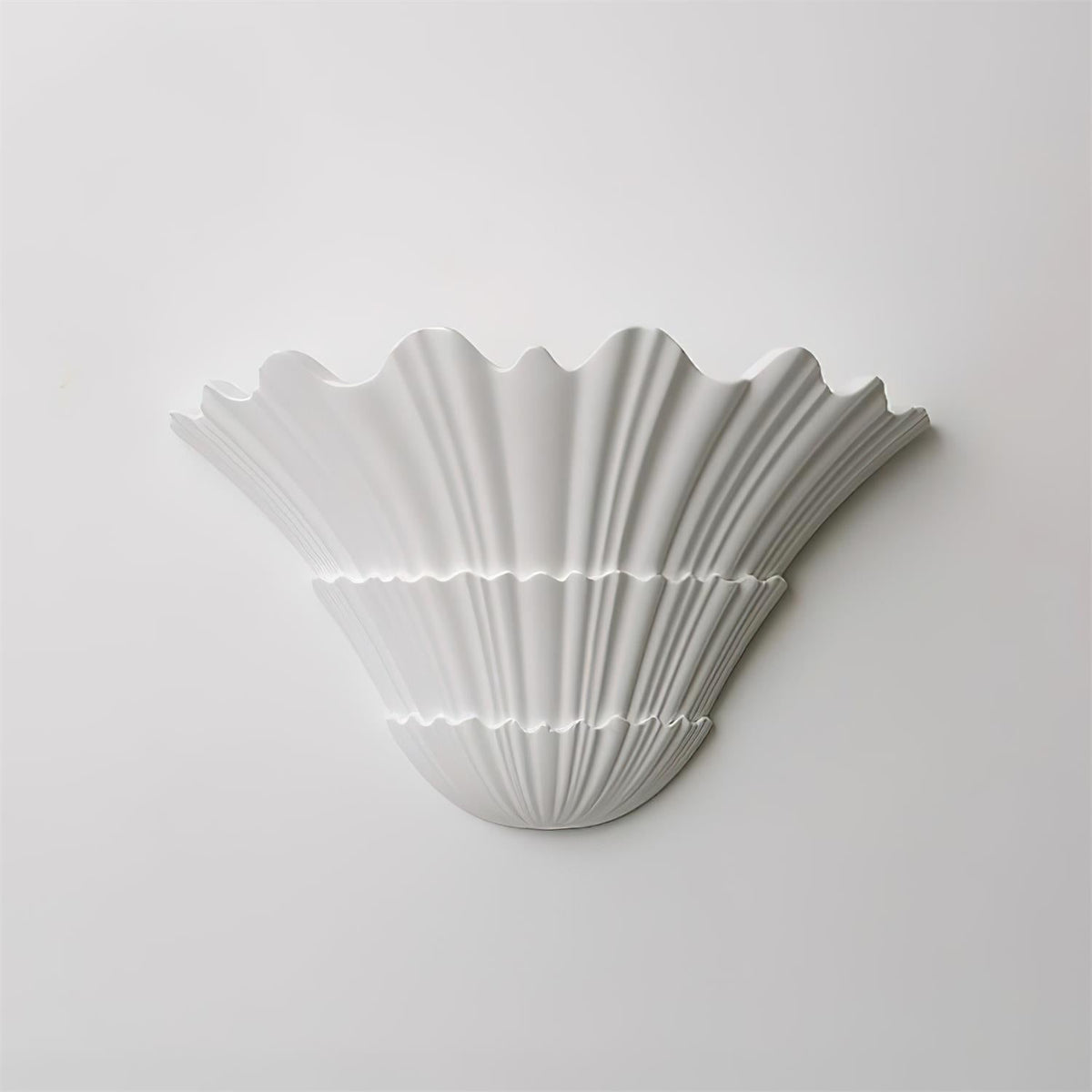Scallop Plaster Wall Sconce