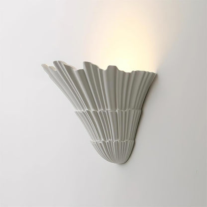 Scallop Plaster Wall Sconce