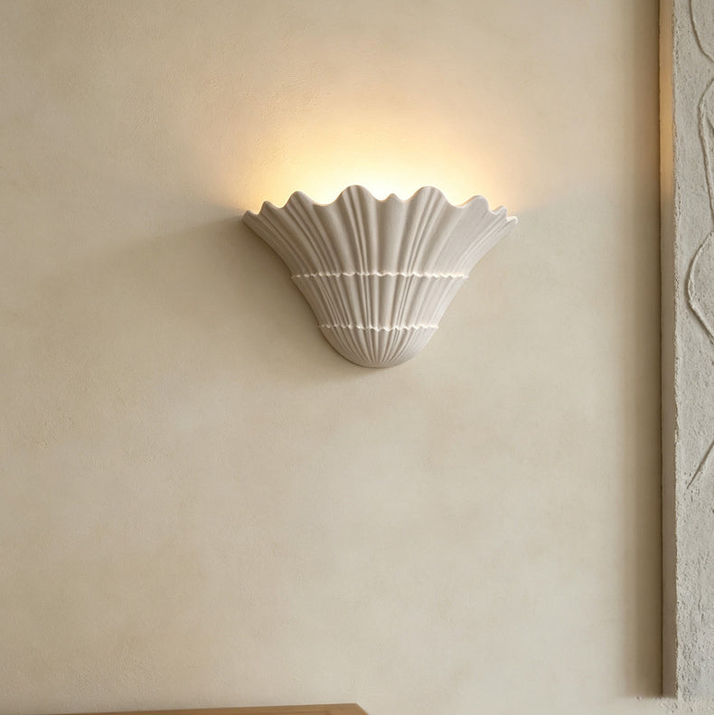 Scallop Plaster Wall Sconce