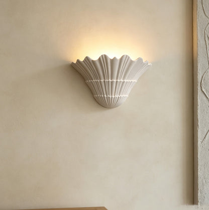 Scallop Plaster Wall Sconce