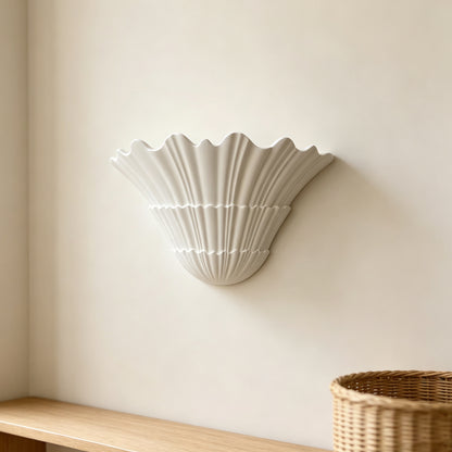 Scallop Plaster Wall Sconce