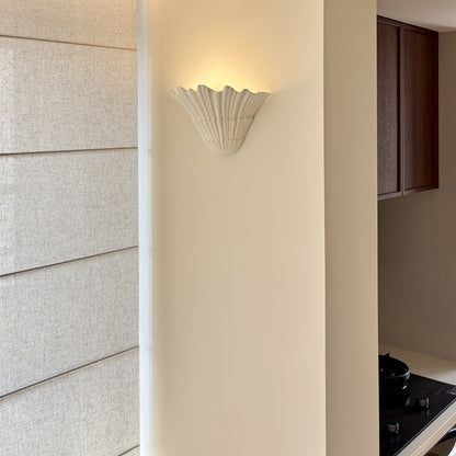 Scallop Plaster Wall Sconce