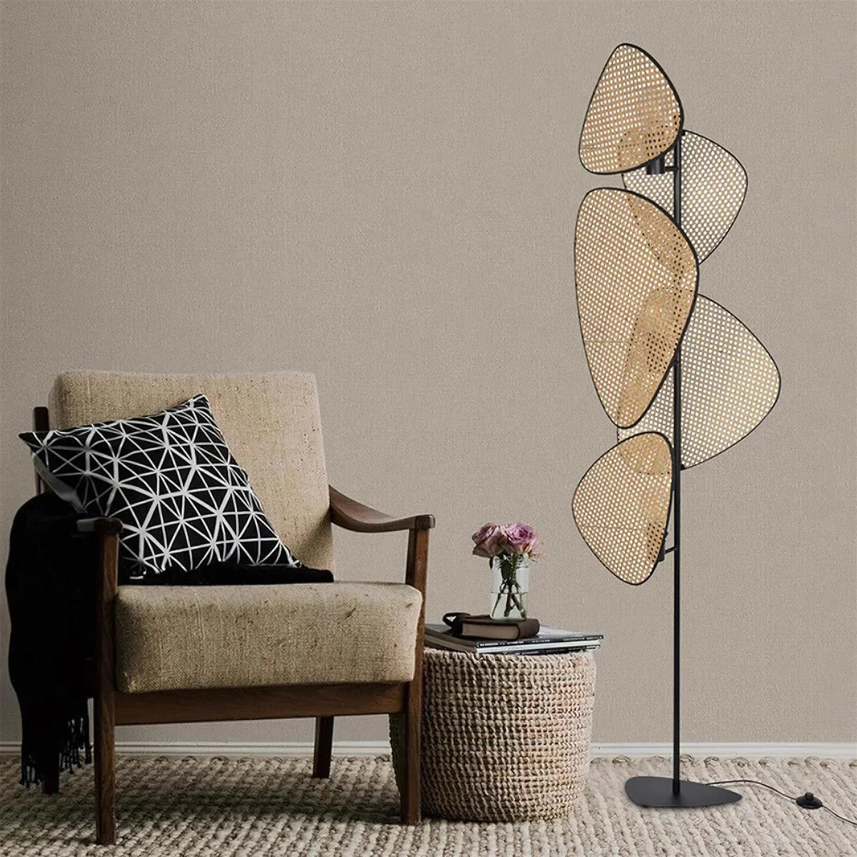 Screen Cannage Floor Lamp - Loonglight