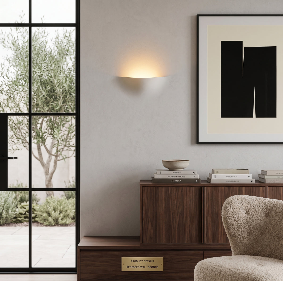 Horizon Recessed Plaster Wall Sconce