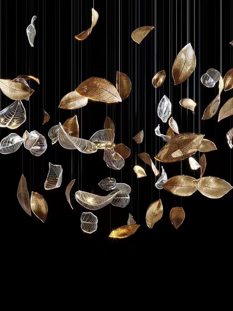 Shake Glass Leaf Chandelier - Loonglight