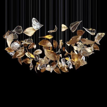 Shake Glass Leaf Chandelier - Loonglight