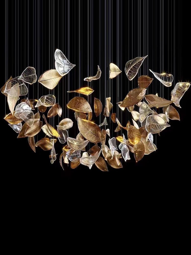 Shake Glass Leaf Chandelier - Loonglight
