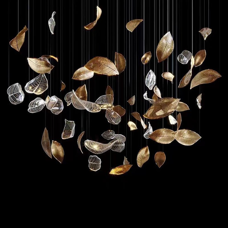 Shake Glass Leaf Chandelier - Loonglight