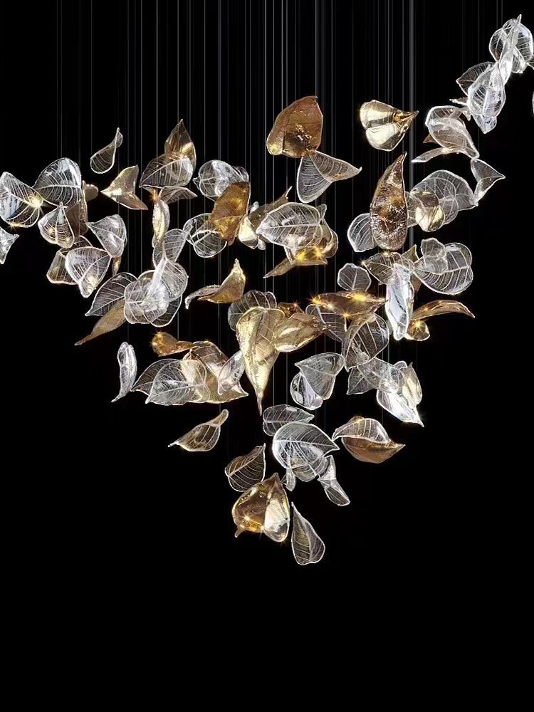 Shake Glass Leaf Chandelier - Loonglight