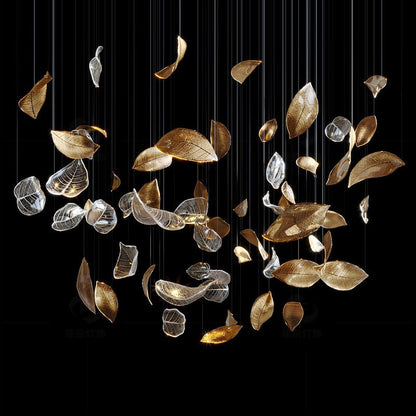 Shake Glass Leaf Chandelier - Loonglight