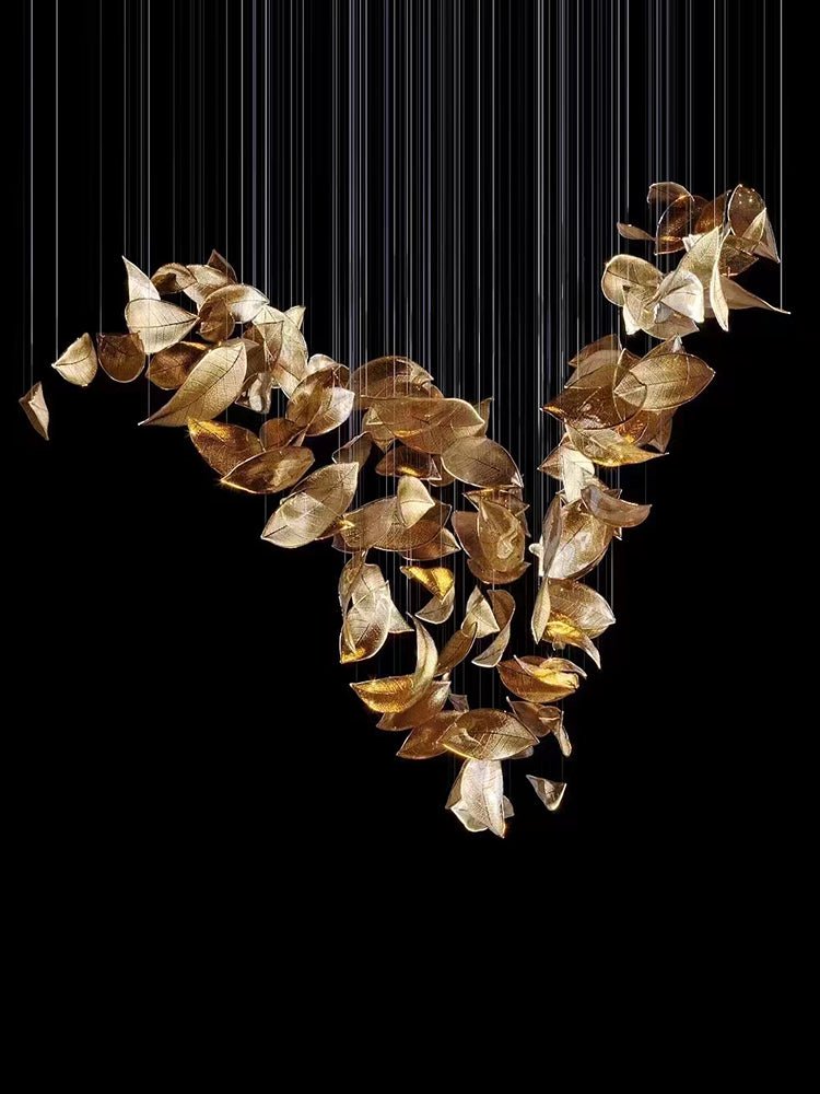 Shake Glass Leaf Chandelier - Loonglight
