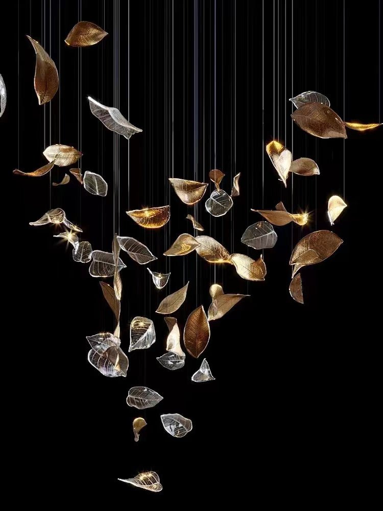 Shake Glass Leaf Chandelier - Loonglight