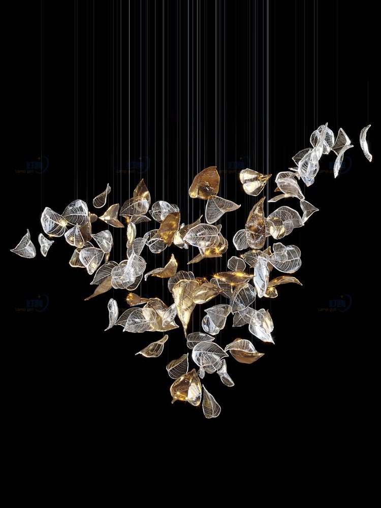 Shake Glass Leaf Chandelier - Loonglight