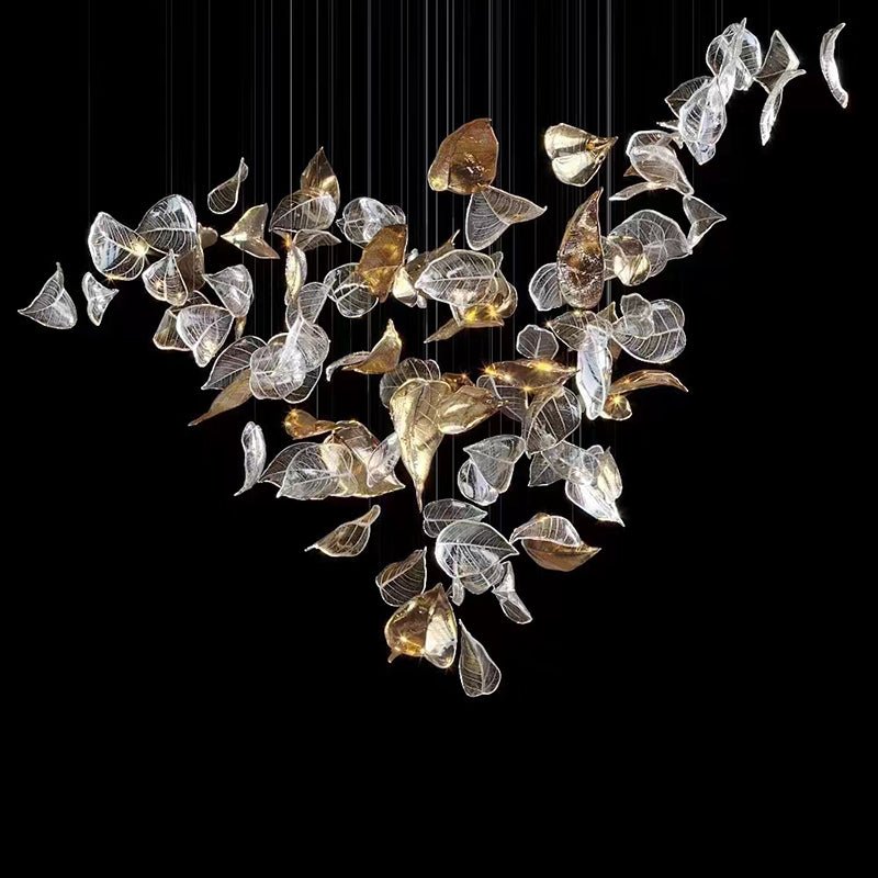 Shake Glass Leaf Chandelier - Loonglight